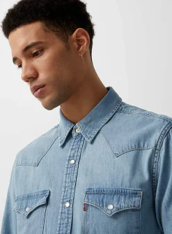 Western denim shirt