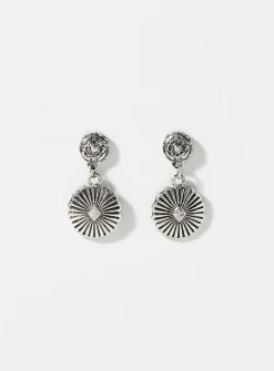 Western medallion earrings