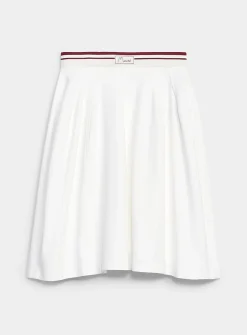 White jersey balloon skirt