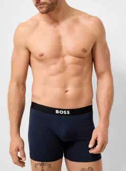 5" white-logo solid boxer brief