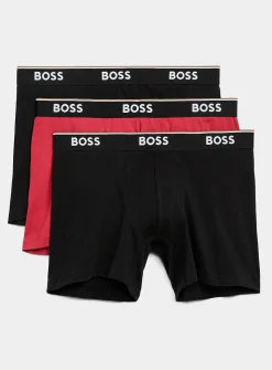 5" white-logo solid boxer briefs