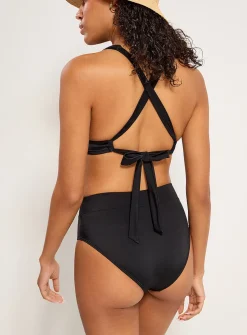 Wide-band high-rise bikini bottom