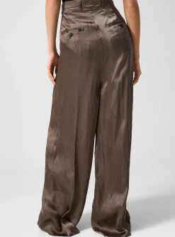 Wide-leg satiny pant