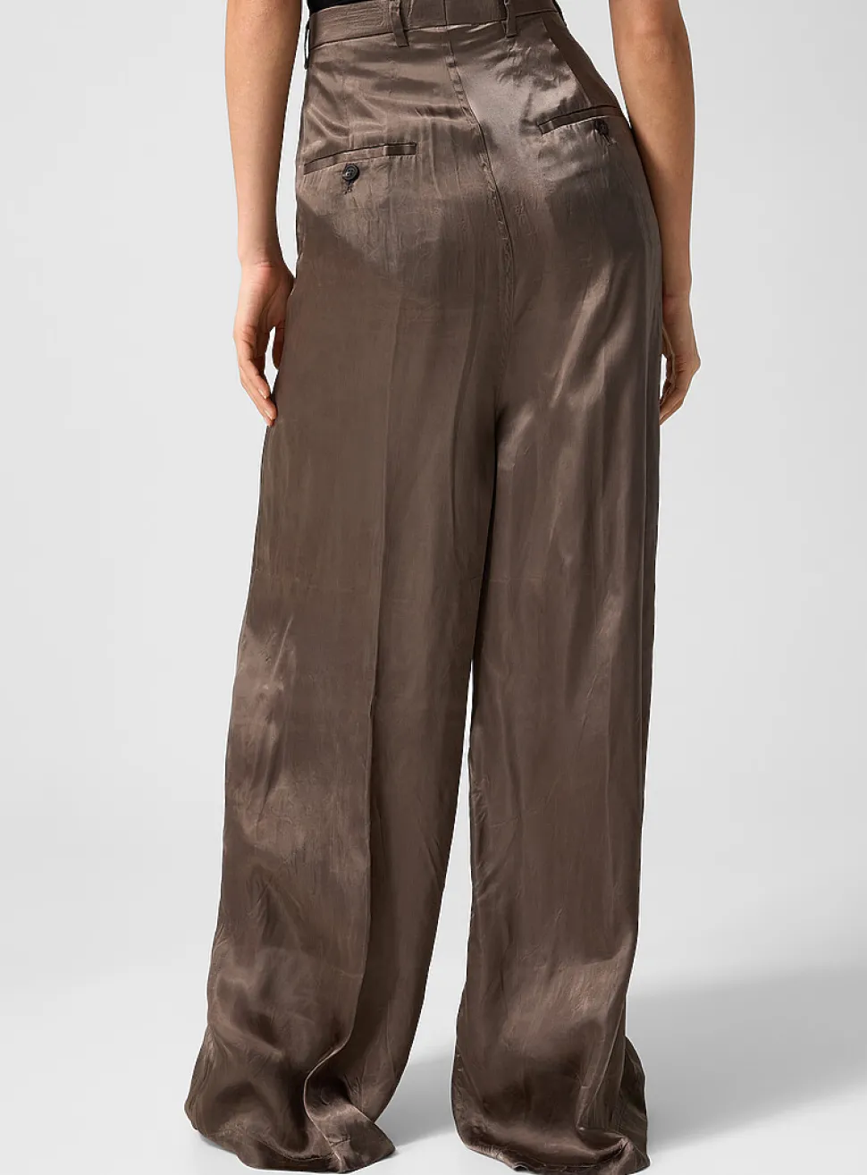 Wide-leg satiny pant