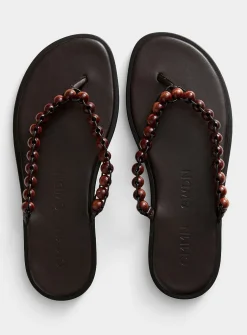 Wooden beads beach sandals
