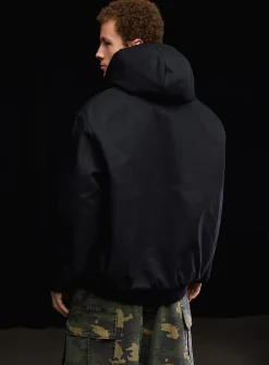 Worker hooded jacket