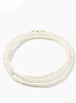 Wraparound pearl necklace