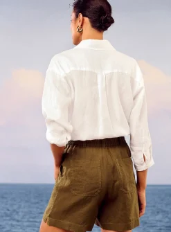 XL pockets pure linen short